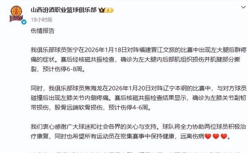 广东凯旋归东莞，山西两大核心相继受伤，北京队伤病潮持续加剧